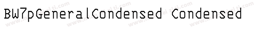 BW7pGeneralCondensed Condensed字体转换